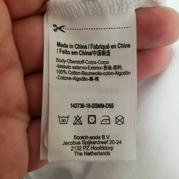 Scotch & Soda Mens Palm Tree Polo Size XXL White Short Sleeve Collar Buttons - Picture 5 of 14